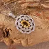Transmisión en Vivo de Nuevo Collar de Piedras Preciosas de Color Citrino Natural Amatista Topacio Granate Plata de Ley S925 Venta al por Mayor Transfronteriza