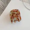 Grampo de acetato estilo rede de internet 2,5 cm grampo lateral pode prender franja pequeno fresco estampa de leopardo cor completa acessórios de cabelo