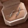 Pendientes de Zirconia Osa Mayor Transfronterizos, Pendientes de Diamante de Lujo Ligero y de Alta Gama, Pendientes de Oruga, Fila de Diamantes, Pendientes Exquisitos