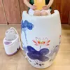 Tina para pediluvio con terapia de vapor de iones negativos, energía magnética, adecuada para uso doméstico y en salones de belleza, tina de cerámica profunda para remojar las piernas