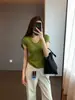 Camiseta Manga Curta Gola U Slim Fit de Algodão Tencel com Caimento Valorizador, Macia e Amiga da Pele, Ombro Regular, Estilo Verão H040609