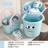 Juego de lavabo y cubo para dormitorio con asa, cubo de lavado y almacenamiento para dormitorio estudiantil, cubo de plástico portátil para el hogar para bañarse