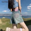 Shorts Jeans Rasgados Feminino Verão 2025 Novo Cintura Alta Emagrecedor Retro Caracter A Hot Pants