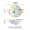Vajilla de Cerámica Zhi Qiu Plato de Celebridad de Internet Tazón Plato de Mesa para el Hogar Tazón de Sopa de Alta Apariencia Tazón de Arroz Cuchara Juego de Tazones Pequeños Frescos para Postre