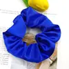 Anel de cabelo de porco de intestino grosso de cetim cristal de cor sólida de verão corda de amarrar simples francesa rede vermelha com anel de cabelo acessórios de cabelo atacado