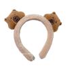 Diadema de Felpa de Capibara para Mujer Lavar Cara Maquillaje Mascarilla Facial Diadema Dibujos Animados Lindo Capibara Accesorios para el Cabello Lazo