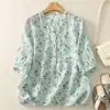 Toma Real de Blusas Transpirables y Cómodas Listas para Usar Verano 2025 para Mujer, Camisas de Manga Corta de Alta Calidad con Impresión Digital para Mujer