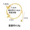 Pulsera de mariposa de lujo ligera de verano de oro y arena de Vietnam para mujer, accesorios de joyería de lujo ligeros de nicho de alta gama al por mayor