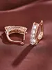 Comercio exterior transfronterizo venta caliente moda estilo coreano aretes personalizados de moda con incrustaciones de circonita aretes diarios simples y elegantes