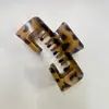 Suministro exclusivo transfronterizo pinza de tiburón tamaño grande sensación de alta gama hueca tamaño grande pinza de garra con estampado de leopardo para moño de pelo grueso en la parte posterior de la cabeza