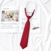 Camisa Uniforme Estudante Estilo College Gravata Vinho Feminino Dia JK DK Masculino Casual Preguiçoso Sem Gravata Acessório