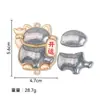 Novo Pingente de Gato da Sorte Estilo Chinês em Brocado Song, Enfeite Dupla Face para Carro do Patrimônio Cultural Imaterial, Acessórios Base de Brocado Song para DIY Feito à Mão