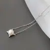 Nafuge joyería de plata al por mayor simple moda collar de plata para mujer con collar de perla natural con cadena de plata 925