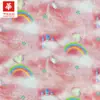 Tela Estampada de Alta Densidad Imitación Algodón Tencel, Paquete de 60 Unidades, Estampado Abstracto de Cuento de Hadas Arcoíris, Tela para Vestido de Mujer y Niño, En Stock