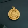 La Misma Brújula de Ocho Tesoros con Corte Grande en la Tienda Dorada para Hombres y Mujeres, Collar Antiguo de Oro Arena, Colgante con Cuentas de Transferencia de Palabras de Bendición como Regalos
