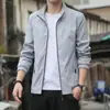 Jaqueta Masculina 2024 Primavera e Outono Coreana Masculina Casual plus size Jaqueta com Gola Juventude Solta Cor Sólida Top