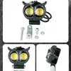 Foco LED para Motocicleta Doble Ojo Águila Doble Color Cañón Pequeño Faro para Vehículo Eléctrico Luz LED Modificada Impermeable