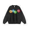 Marca Americana Hip-Hop Trendy de Rua Moletom Vintage Retrô de Gola Redonda Masculino Oversize Lavado Desgastado Moletom Longo