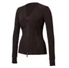 Nuevo Estilo 2026 Top de Yoga para Mujer, Chaqueta Deportiva con Cremallera Ajustada de Cuello en V, Ropa de Fitness de Manga Larga, Equipo Importado Yic