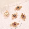 Acessórios DIY Coloridos Simples de Liga Nova Girassol Palma AMOR Dupla Pendente Conector de Pulseira Acessórios