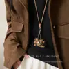 Outono e Inverno Novo Presilha para Óculos com Estampa de Leopardo e Coração Colar Longo Nicho Elegante Estiloso Acessórios de Corrente para Suéter de Alta Qualidade