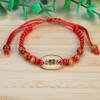 Pulsera de Hilo Rojo Tejida a Mano para el Éxito en los Exámenes, un Regalo para Estudiantes