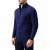 Nueva colección Otoño/Invierno 2026: Suéter cárdigan casual de cuello alto medio para hombre, una prenda de punto versátil y de corte ajustado para hombres jóvenes