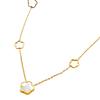 Collar para Mujer de Acero de Titanio de Alta Calidad Chapado en Oro de 18K Sencillo y Moderno, Trébol de Cuatro Hojas, Flor de Cinco Pétalos, Cadena de Clavícula Nicho de Alta Calidad