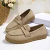 Atacado transfronteiriço outono e inverno 2026 novos mocassins slip-on sola macia versáteis sapatos casuais moda feminina sapatos únicos