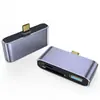Adaptador Hub Expansor Estación de Acoplamiento USB Tipo-C para Carga OTG de Computadora Móvil