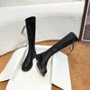 Botas Martin de Solado Grosso Novas de Inverno 2026 para Mulheres, Botas Brancas Altas Estilosas com Cadarço