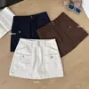 Falda de Pana Versátil Estilo Coreano Línea A Cubre Caderas Adelgazante Recta Corta Elegante Otoño/Invierno Falda Media Nuevo Estilo 2026