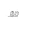 Versión coreana de aretes de plata esterlina S925 con textura martillada, diseño de moda para mujer, viento transfronterizo europeo y americano, aretes geométricos de plata al por mayor