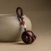 Lindo Llavero Colgante Garra de Gato Sándalo para Coche Dibujo Animado Suave Lindo Adornos Colgantes para Bolso Plata Cuenta de la Buena Suerte Joyería para Mujer Regalos