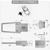 Hebilla de acero inoxidable 304 con caja de seguridad con llave hebilla accesorios hebilla hebilla de bloqueo industrial hebilla hebilla de puerta hebilla de tracción DK601