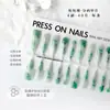 Base Color Dinastía Tang Semi-acabado Uñas Postizas Piezas de Uñas Prefabricadas Europeas y Americanas Floración Teñido Mariposa Antigua Tinta Uña Larga Puntiaguda Arte de Uñas Cara Brillante
