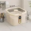 Cubo de arroz para uso doméstico, a prueba de insectos, a prueba de humedad, sellado, recipiente de almacenamiento de harina de grado alimenticio, cubo para comida de gato y perro, cubo de almacenamiento de granos de 15 kg, contenedor de arroz