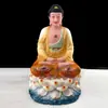 Mármore Branco Três Santos de Saha Buda Shakyamuni Bodhisattva Ksitigarbha Bodhisattva Avalokitesvara Ornamento para Salão de Buda Doméstico Atacado