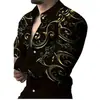 Camisa de manga larga para hombre con un diseño vintage de alta gama y estampado paisley, en un estilo 'old money', disponible en tallas grandes en Amazon en Europa y América