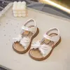 Sandalias de Princesa con Lazo de Encaje Lindas para Niñas 2025 Estilo Coreano Verano Nuevas para Niña Pequeña Suela Suave Zapatos de Playa Tendencia