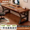 Escritorio de computadora de tablero ecológico de madera maciza, escritorio para el hogar en el dormitorio, escritorio para estudiantes, escritorio de oficina, mesa de juego de escritorio simple y moderna
