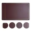 En Stock Manteles Individuales Cuadrados de PVC Estilo Nórdico con Hilo Dorado Estampado de Seda Manteles Individuales Occidentales a Prueba de Aceite Manteles para Mesa de Comedor China Diseño Simple Resistente al Calor