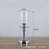 Portavelas de Hierro Chapado Estilo Europeo Qihui Portavelas con Cubierta de Vidrio Retro Decoración de Atmósfera Romántica Regalo Personal