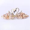 Horquilla de strass con forma de cisne clip trasero para la cabeza tocado pinza para el pelo clip superior para el pelo placa pinza de resorte para el pelo accesorios para el pelo de temperamento