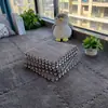 Alfombra Rellena Habitación Cuadrada Gruesa Esterilla de Piso Sala de Estar Área Grande Manta Completa para Cabecera Balcón Esterilla Estilo Empalme