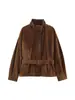 Comercio Exterior Transfronterizo Ropa de Mujer Otoño Nuevo Estilo Europeo Moda Casual de Gama Alta con Cinturón Chaqueta Ropa Exterior 6318257