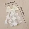 Pinza para el pelo de color liso con lazo para niña, estilo mariposa de malla con cinta, pinza para el pelo de princesa medio recogida, nuevo estilo 2026