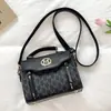 Bolsas femininas transfronteiriças 2026 novo modelo estampa de letras moda bolsa de mão bolsa transversal bolsa quadrada pequena bolsa de ombro transversal