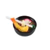 Mini Hashi de Simulação Chaveiro de Macarrão Tigela Miniatura Camarão Tempura Tigela de Macarrão Pingente de Bolsa Brinquedo de Comida Falsa