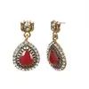 Pendientes de Deseo Super Brillantes Gota de Agua Incrustados con Diamantes Retro Personalizados Pendientes de Dama Pendientes Europeos y Americanos